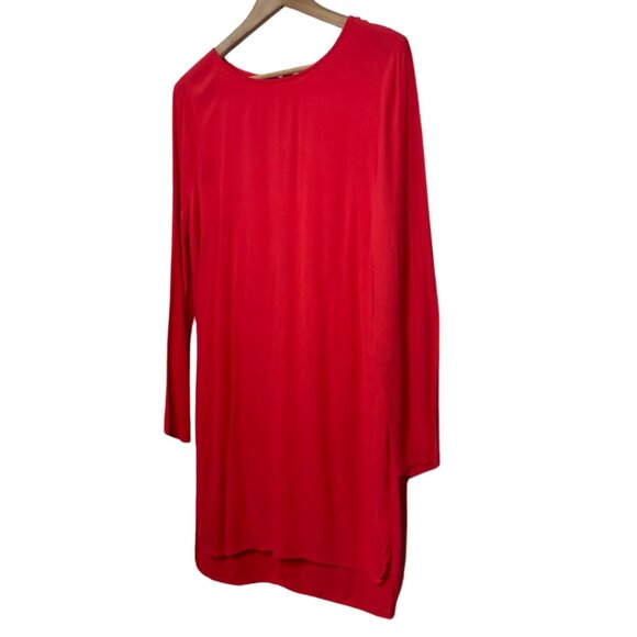 WAYF | Women's Coral Long Sleeve Crepe Lightweight Shift Dress | Size L - Picture 4 of 13